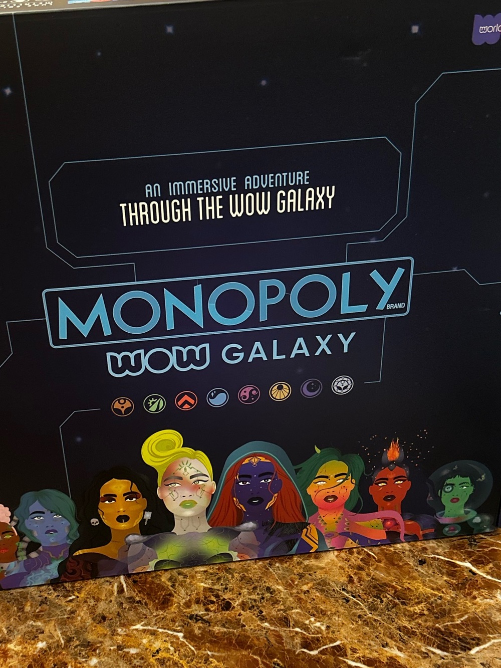 MONOPOLY WOW Galaxy Kids Board Game - Blue